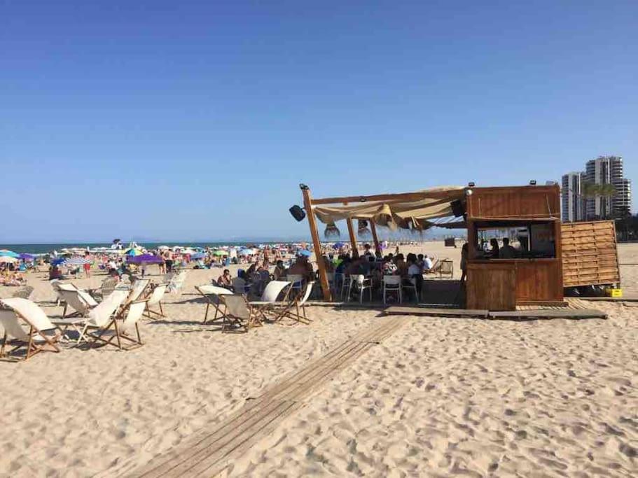 New Stylish Beach Front Apartment Cullera Exteriör bild